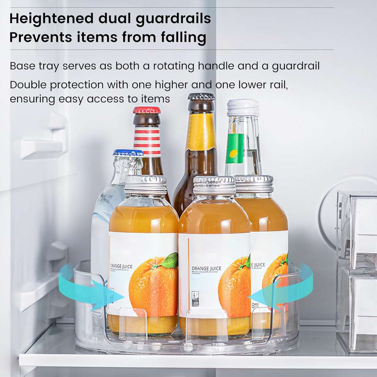ClearSpin Rectangular Lazy Susan Organizer
