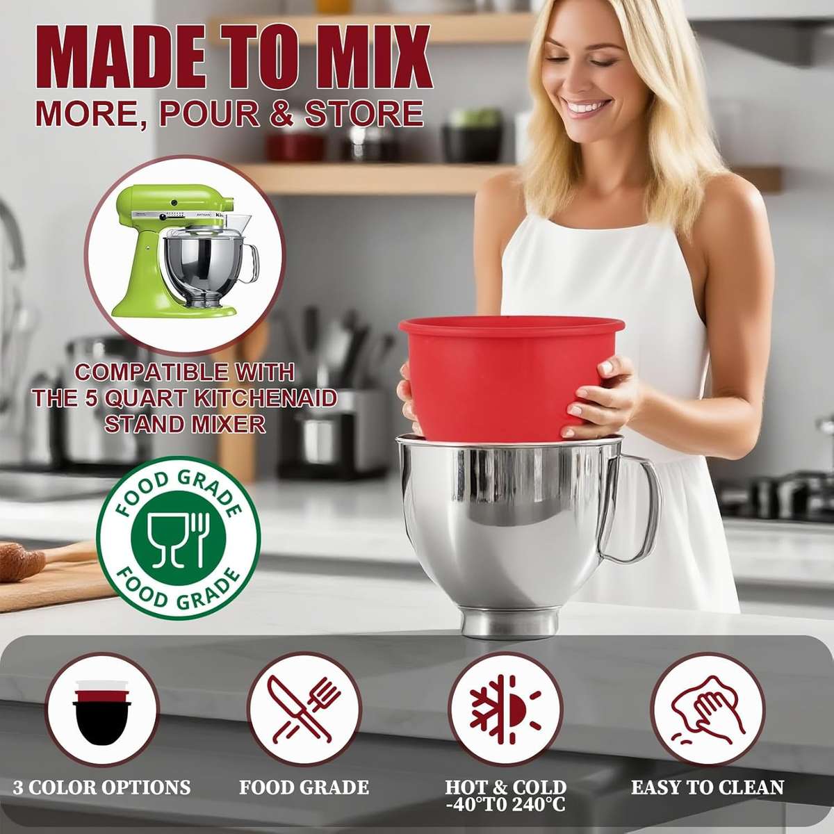 MixMate Silicone Bowl Liner - Black