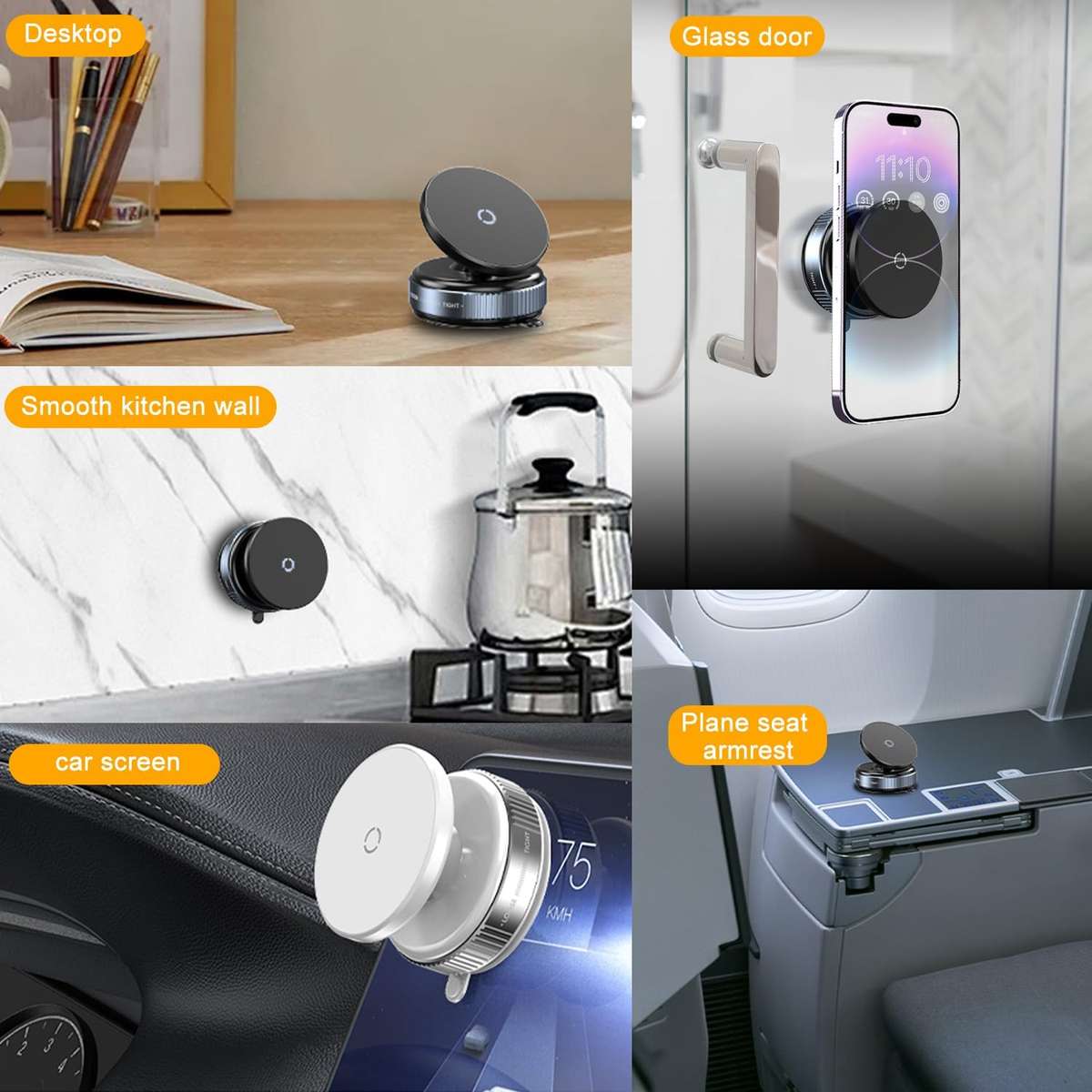 LockGrip Vacuum Magnetic Mount - White
