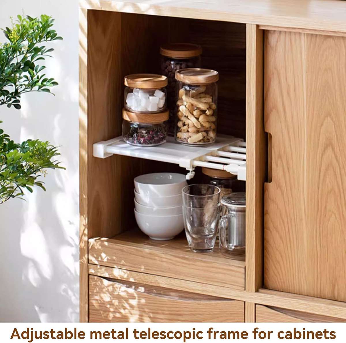 Tension Shelf Expandable Storage Rack  Adjustable Closet Cabinet Divider (29 cm  47.5 cm)