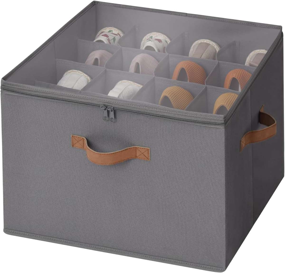 Foldable Shoe Cubby Organizer  Holds Up to 16 Pairs