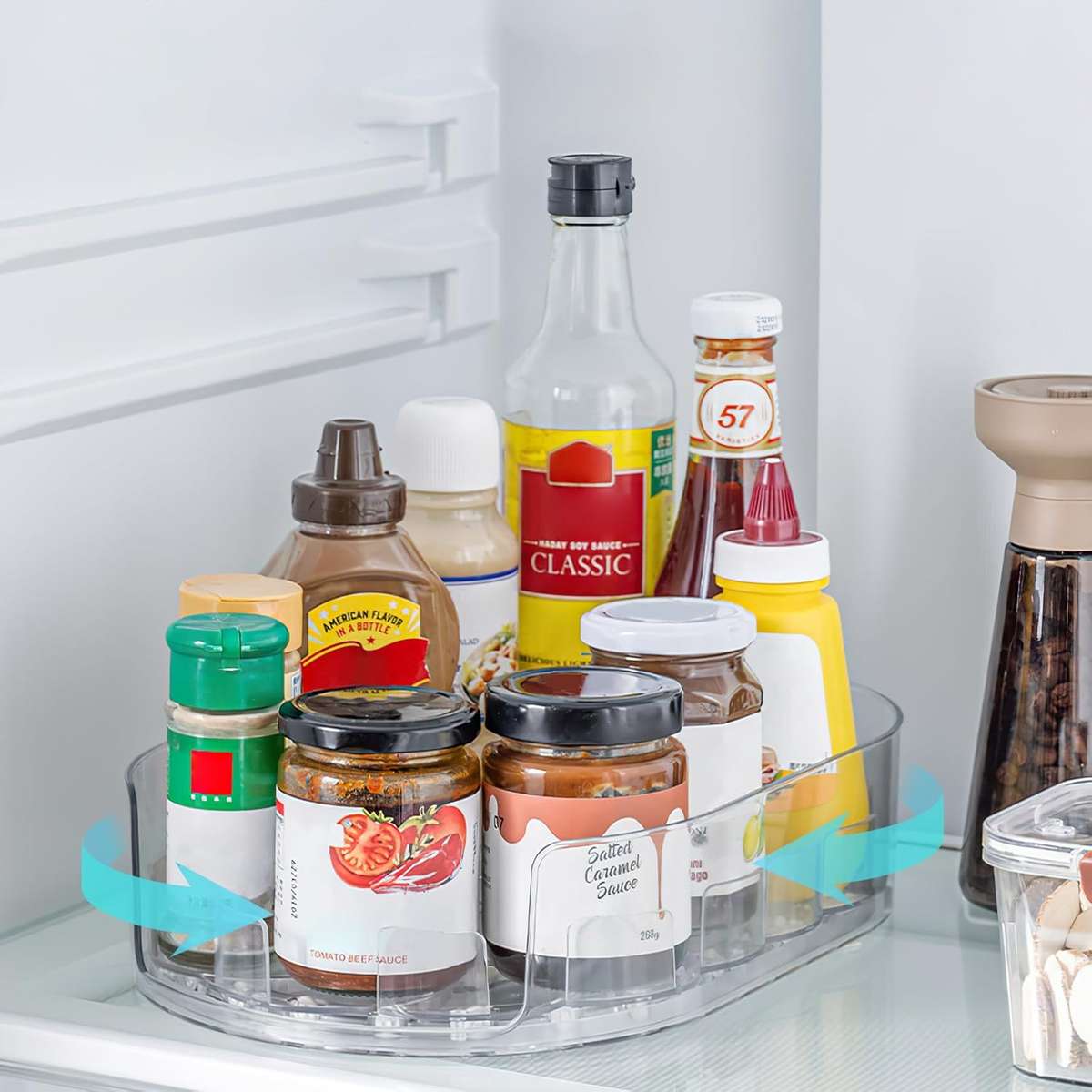 ClearSpin Rectangular Lazy Susan Organizer