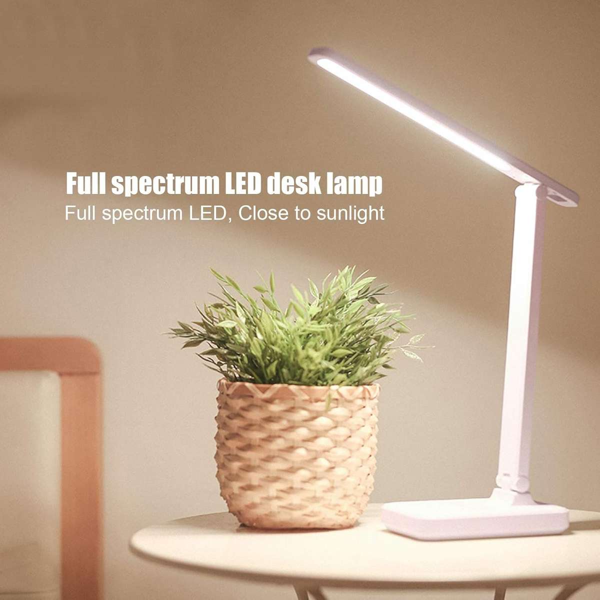 LED Eye Protection Desk Lamp  USB Powered, Anti-Glare, Compact Design - Blue