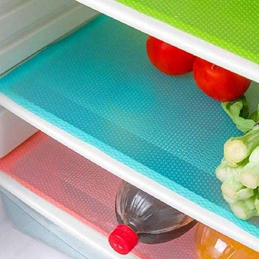 Anti-Slip Easy Clean Fridge Liners 4pc/Pink