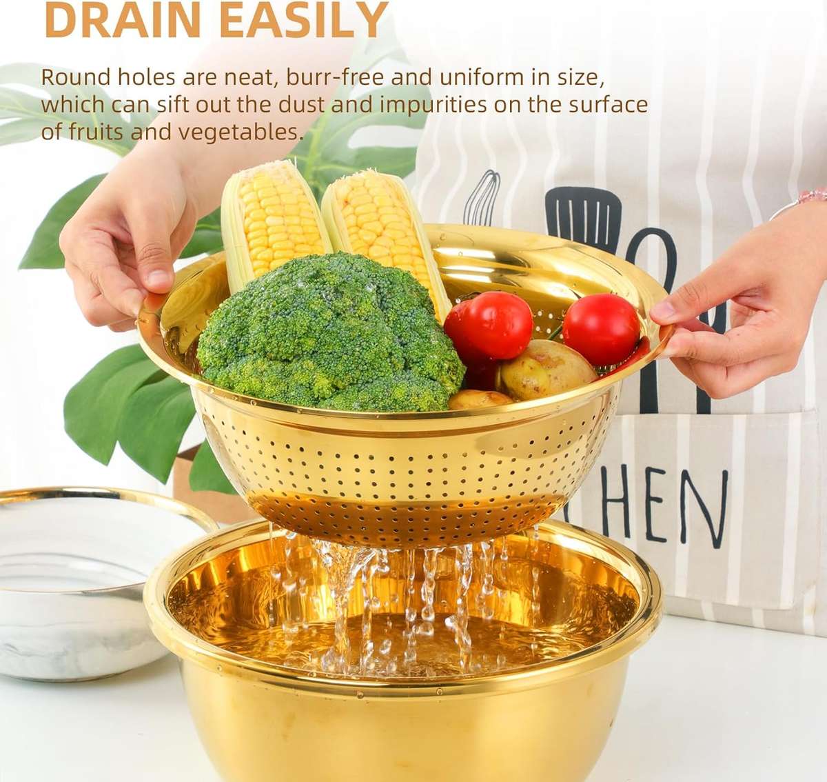 ChefMate 3in1 Stainless Steel Colander Se