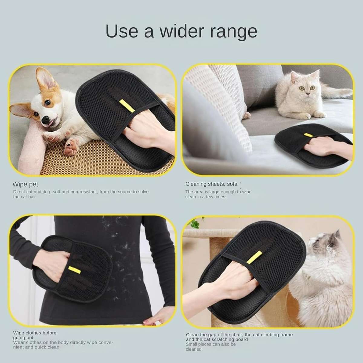 HairPaw DualSided Grooming Gloves