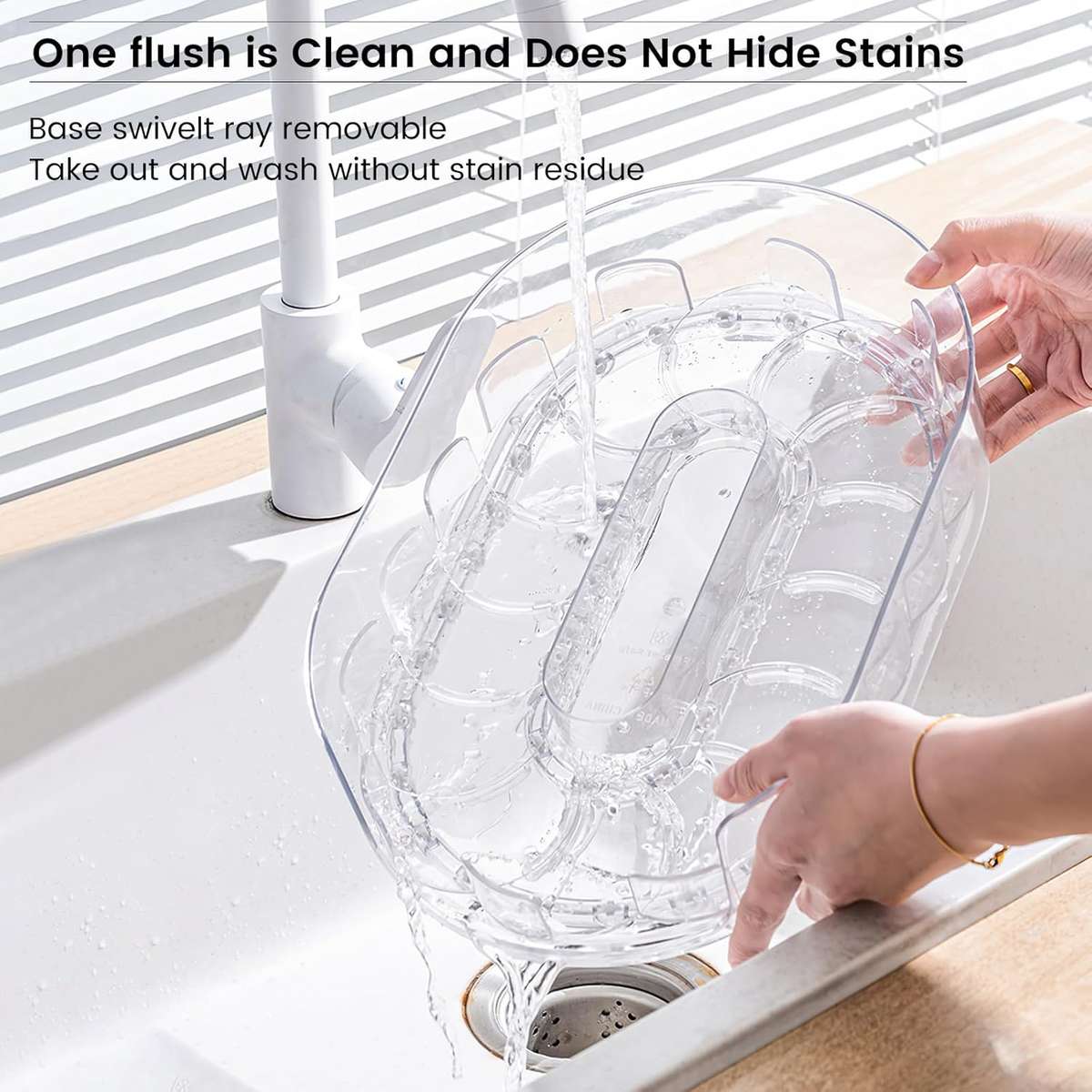 ClearSpin Rectangular Lazy Susan Organizer