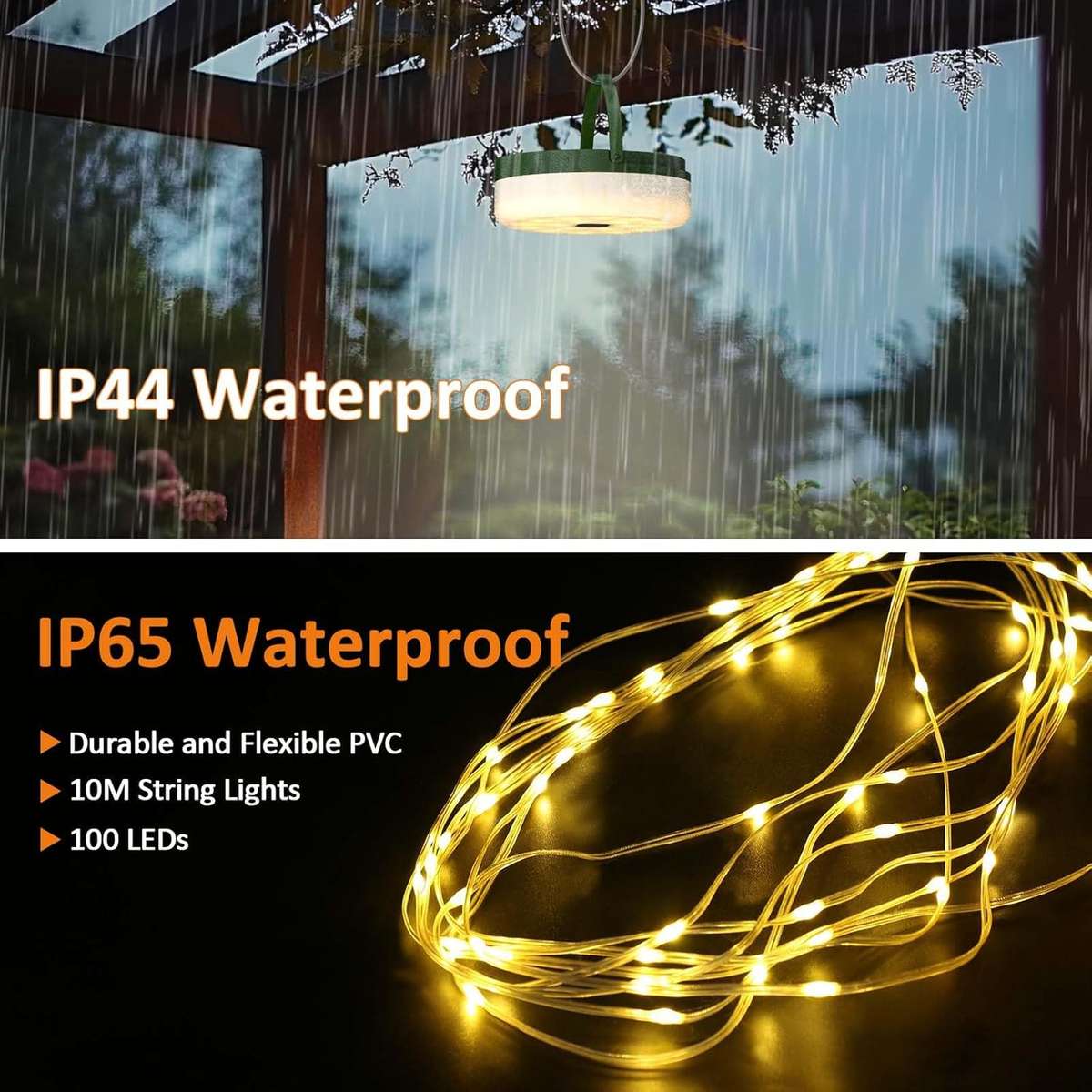 Solar Camping String Light and Down Light -10m