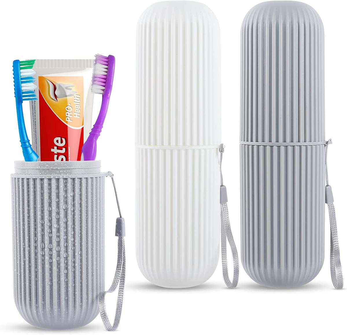 Portable Travel Toothbrush Case-GREY