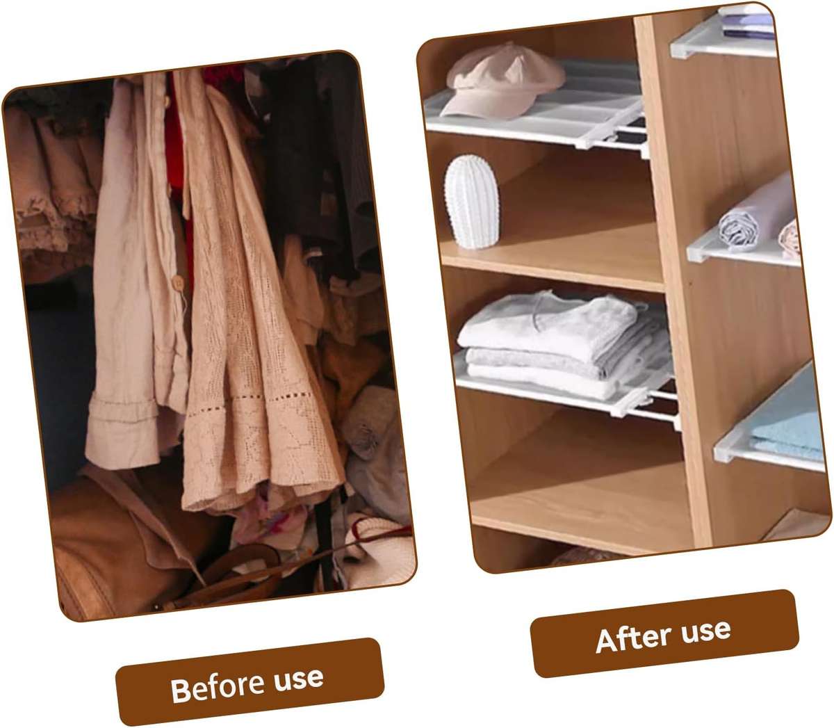 Tension Shelf Expandable Storage Rack  Adjustable Closet Cabinet Divider (29 cm  47.5 cm)