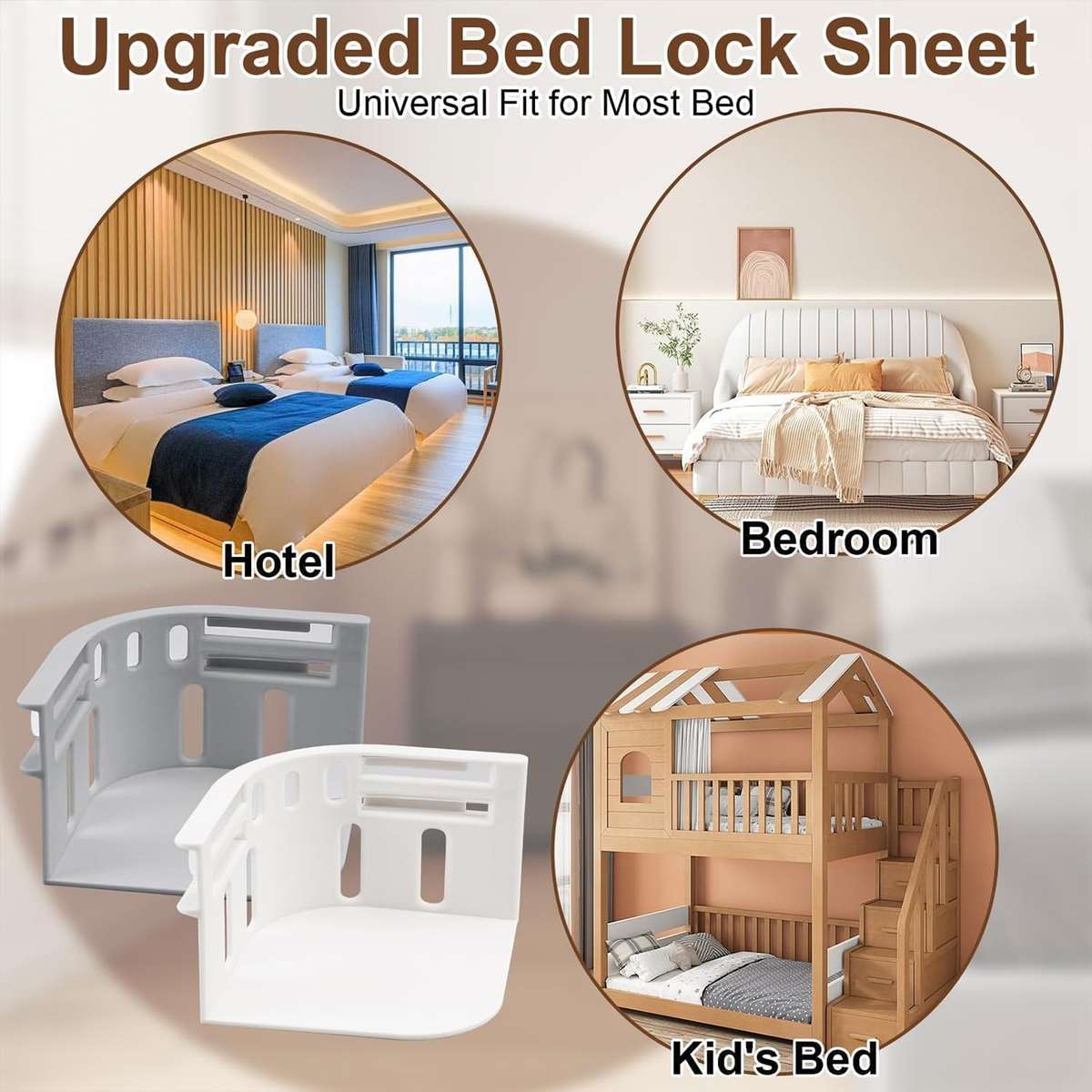 Bed Sheet Holder  Corner Locking Clips - White