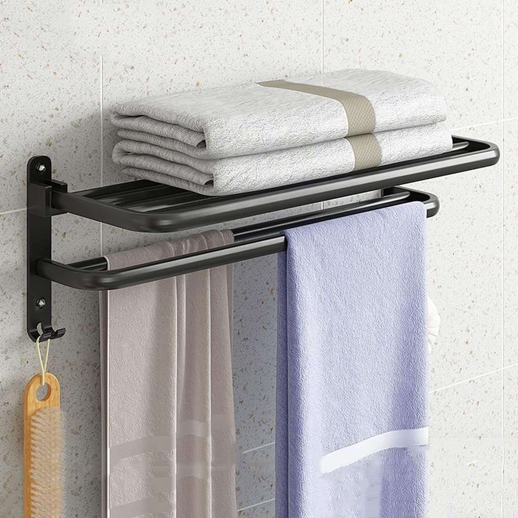 Collapsible Wall Mounted Towel Rack-Grey