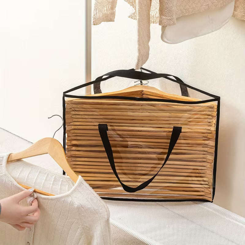 Transparent PVC Triangle Hanger Storage Bag