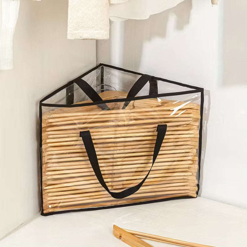 Transparent PVC Triangle Hanger Storage Bag