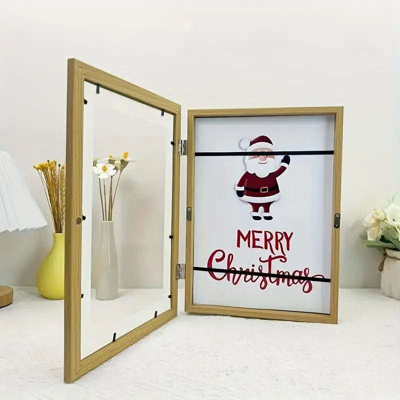 Front Opening Wooden Art Display Frame-White