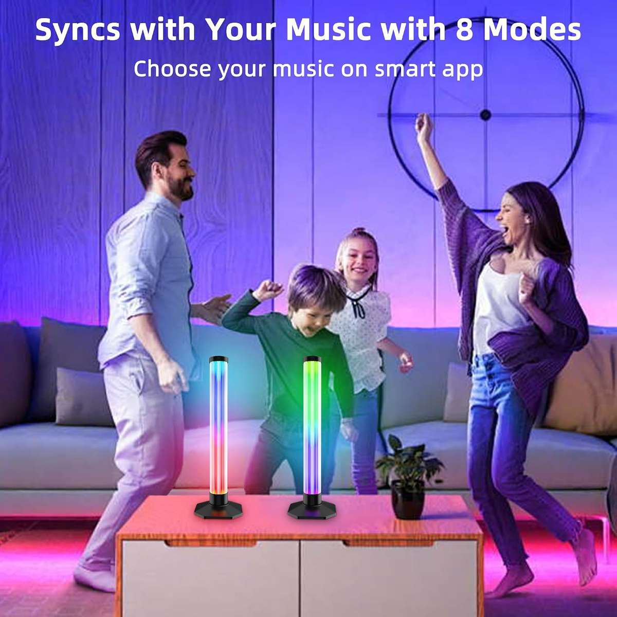 LED Light Bars  360° Smart RGB Background Lighting