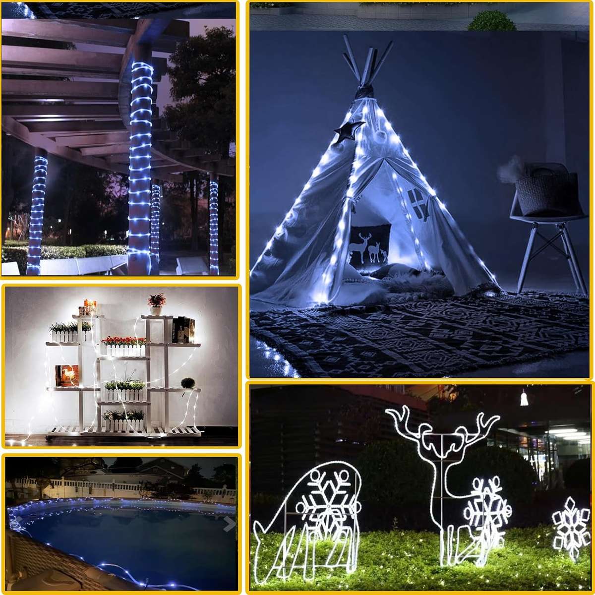 200 LED 8 Mode USB Tube Light/White