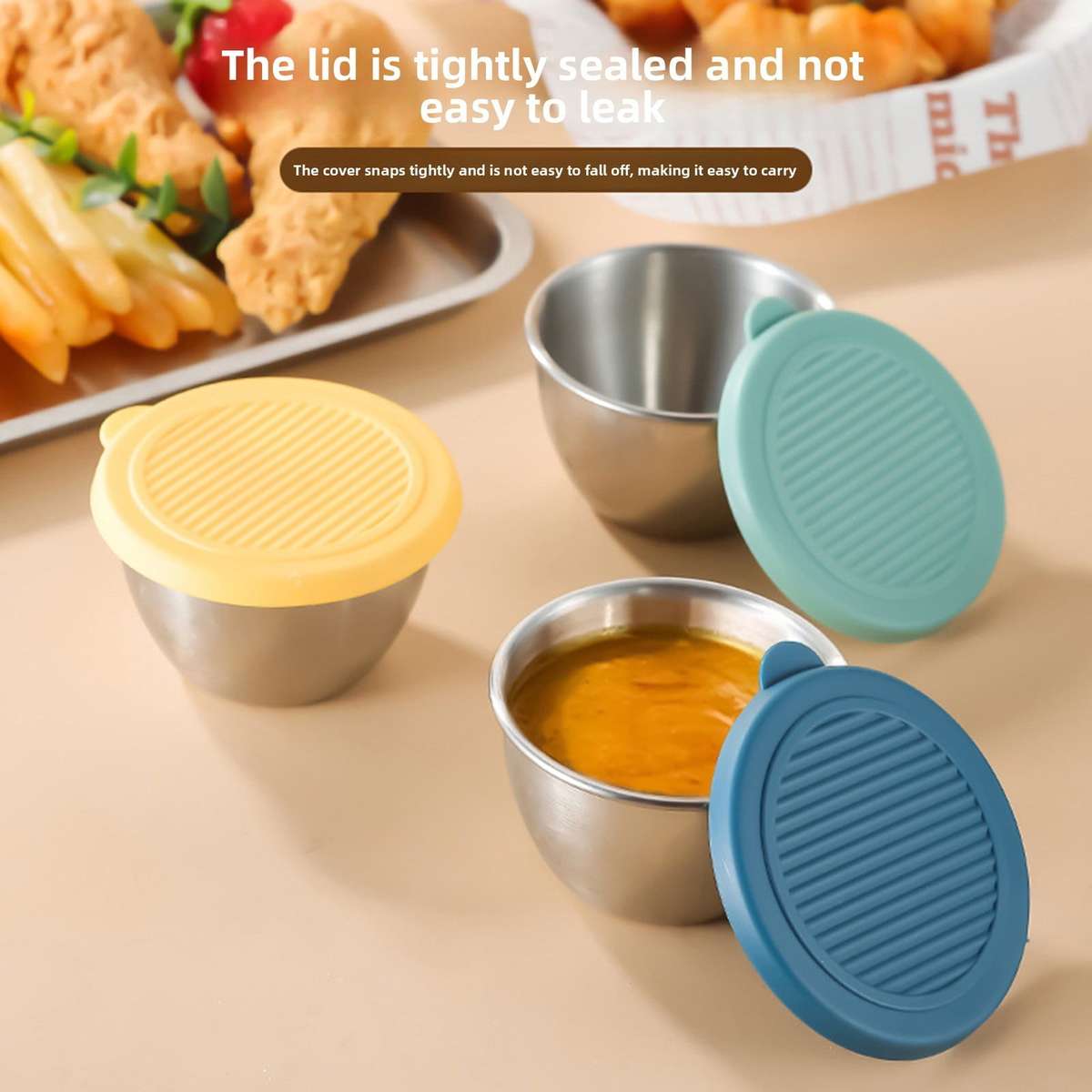 MiniSeal Stainless Steel Condiment Cups