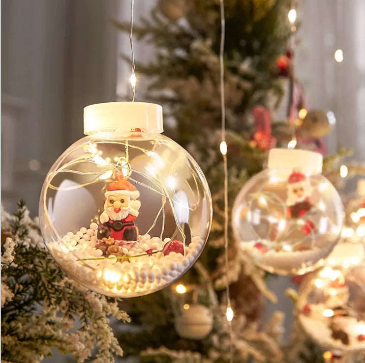 Snow Globe Santa Fairy Bulbs - 3m
