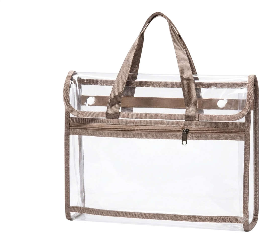 12 Pocket Transparent A4 File Organizer with Zip