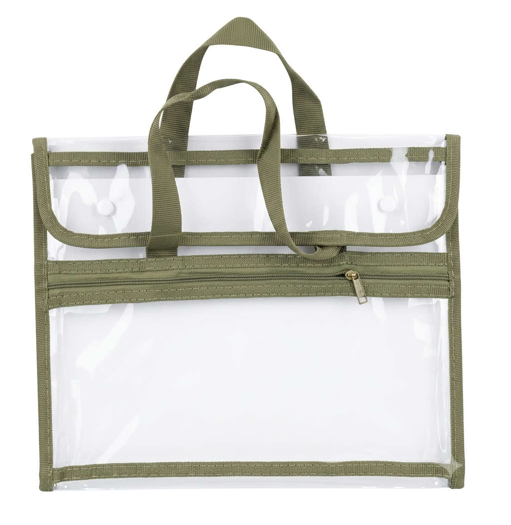12 Pocket Transparent A4 File Organizer with Zip