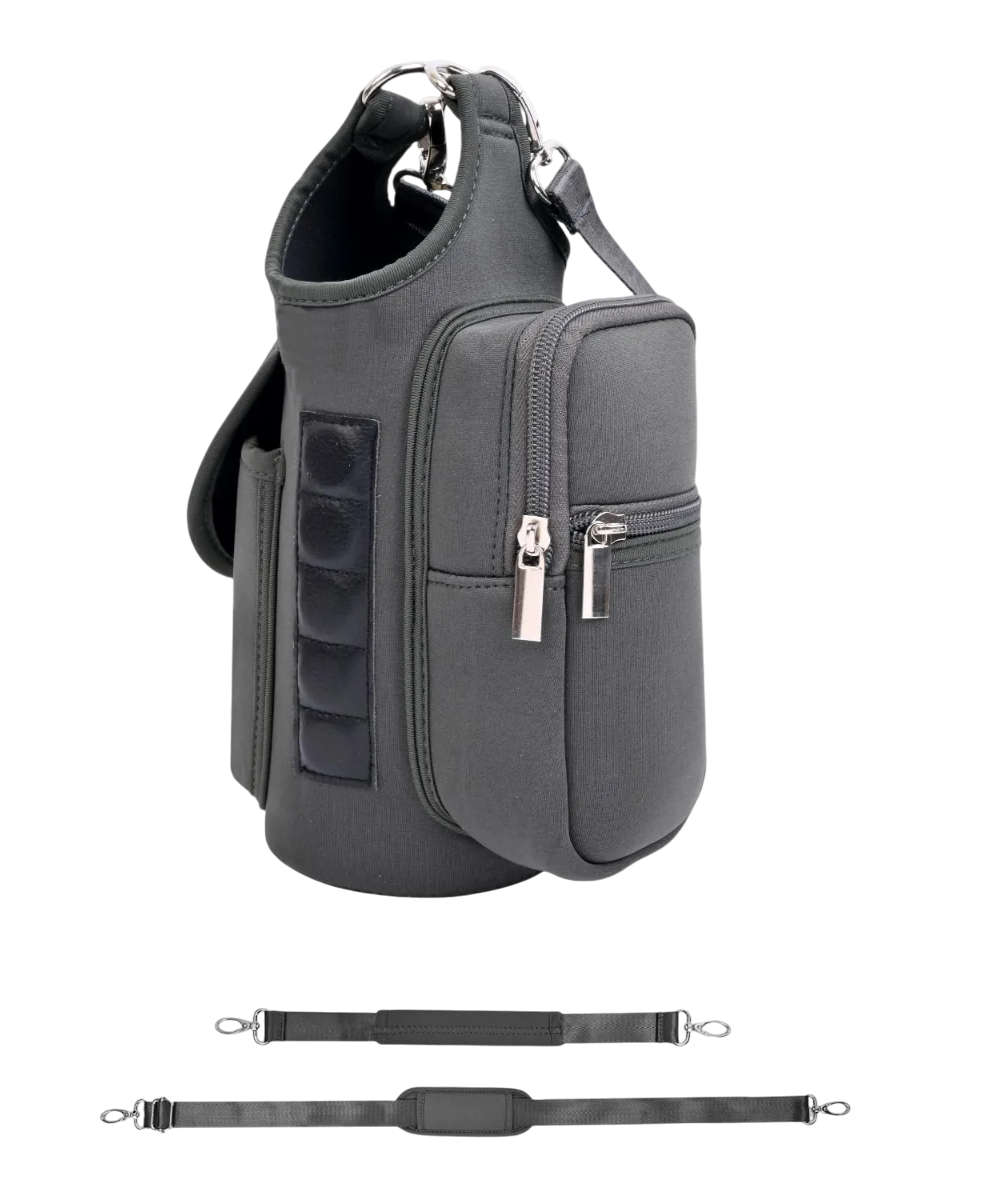 Magnetic Water Bottle Gym Sleeve - Black