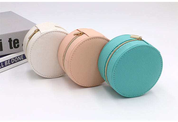 Portable Round Jewellery Organizer-Pink
