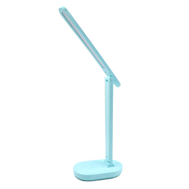 LED Eye Protection Desk Lamp  USB Powered, Anti-Glare, Compact Design - Blue