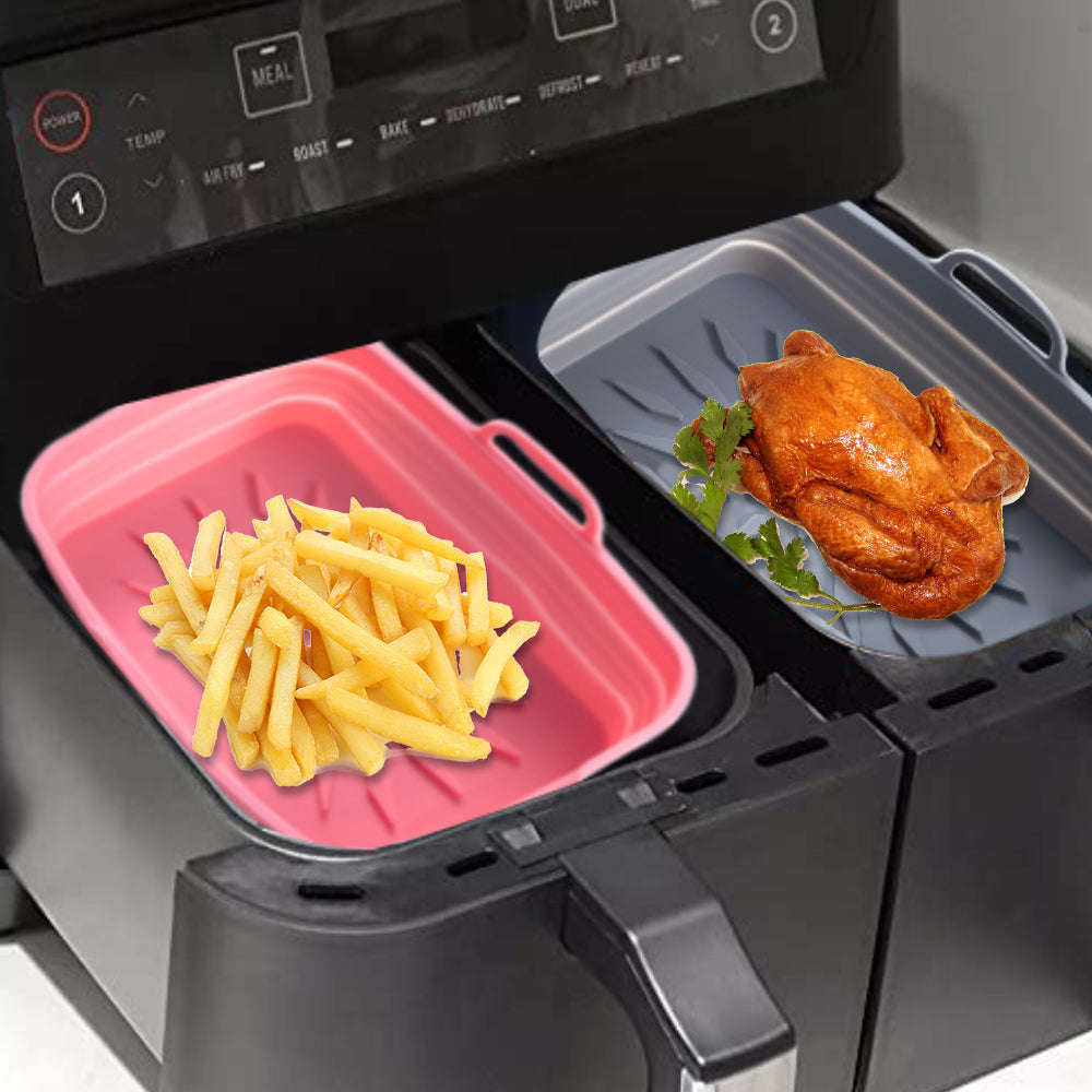 Rectangular Foldable Silicone Tray-Grey