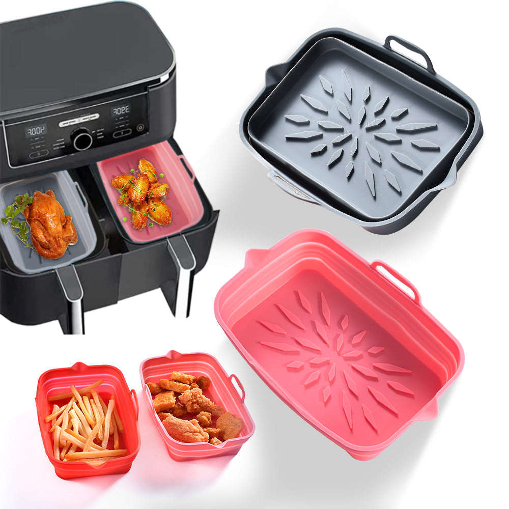 Rectangular Foldable Silicone Tray-Grey