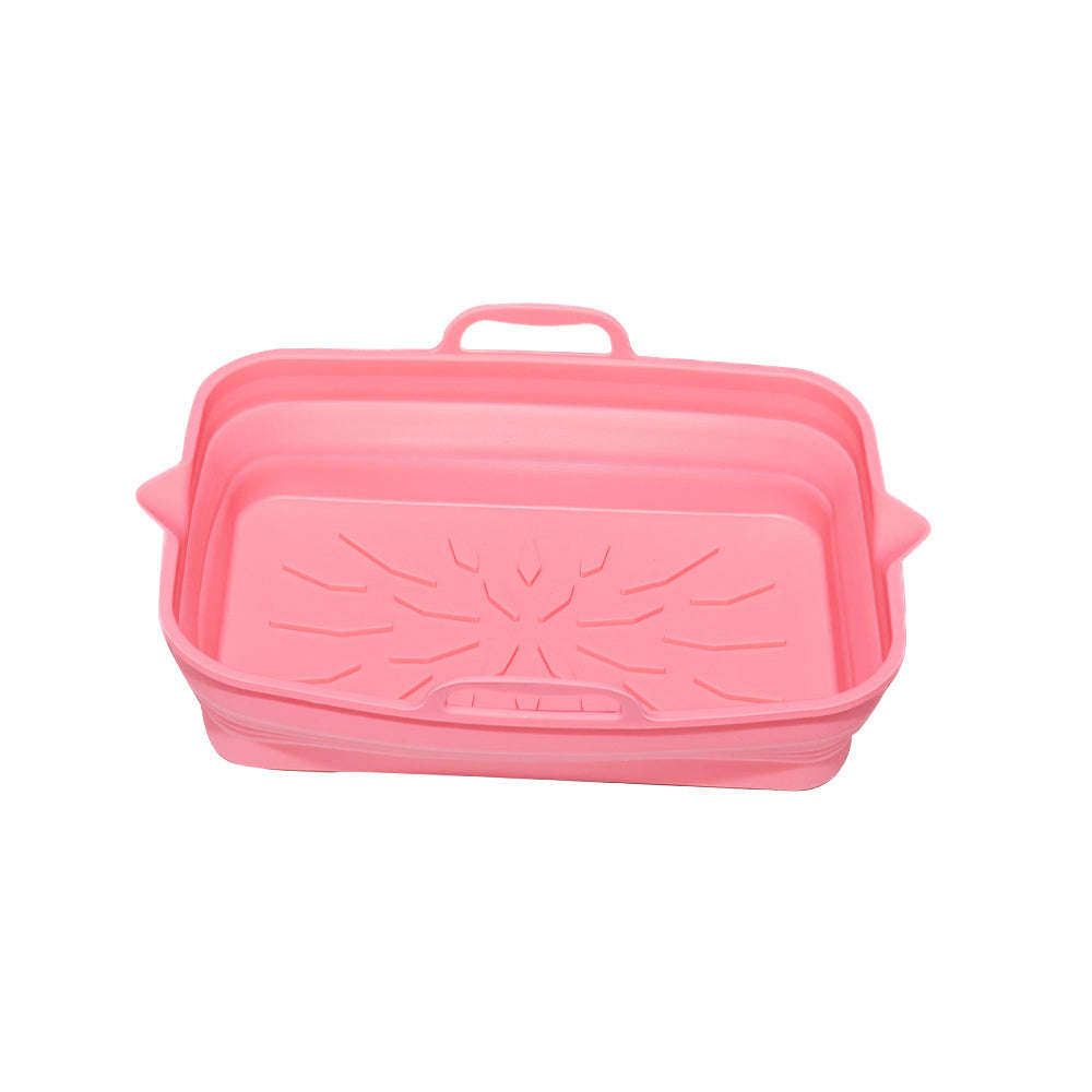 Rectangular Foldable Silicone Tray-Grey