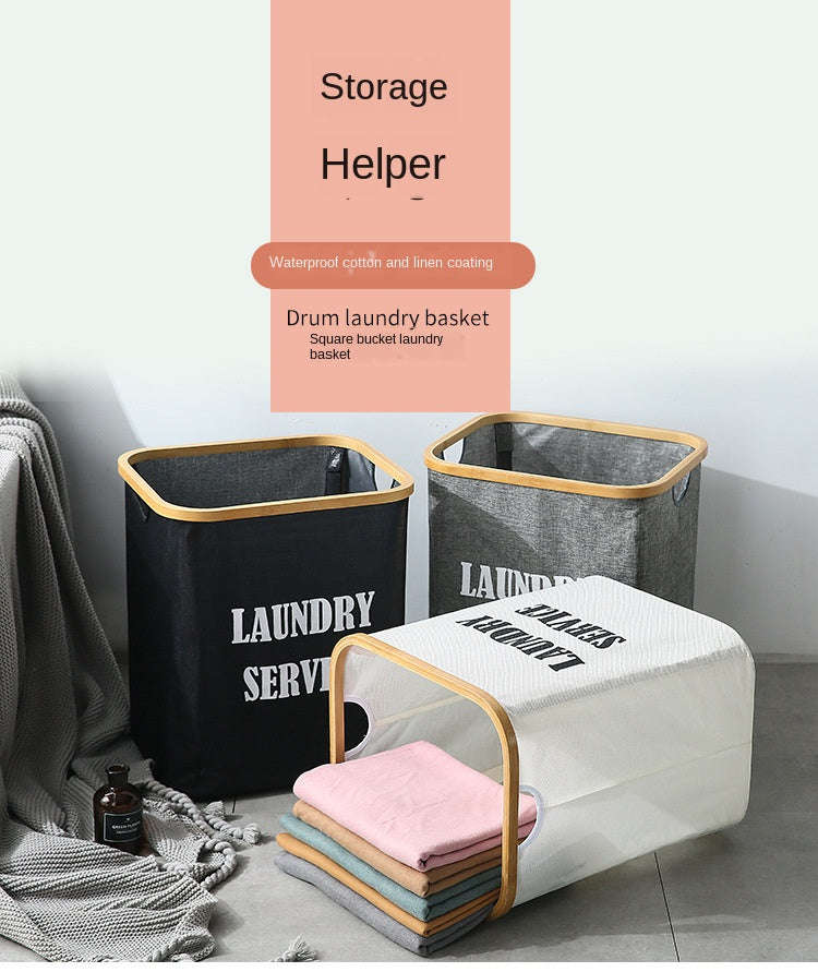 laundry and storage basket - Round-GREY