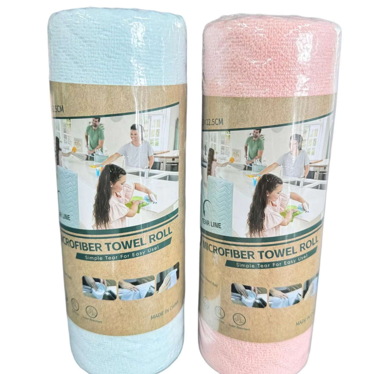 EcoWipe Microfiber Towel Roll-GREY