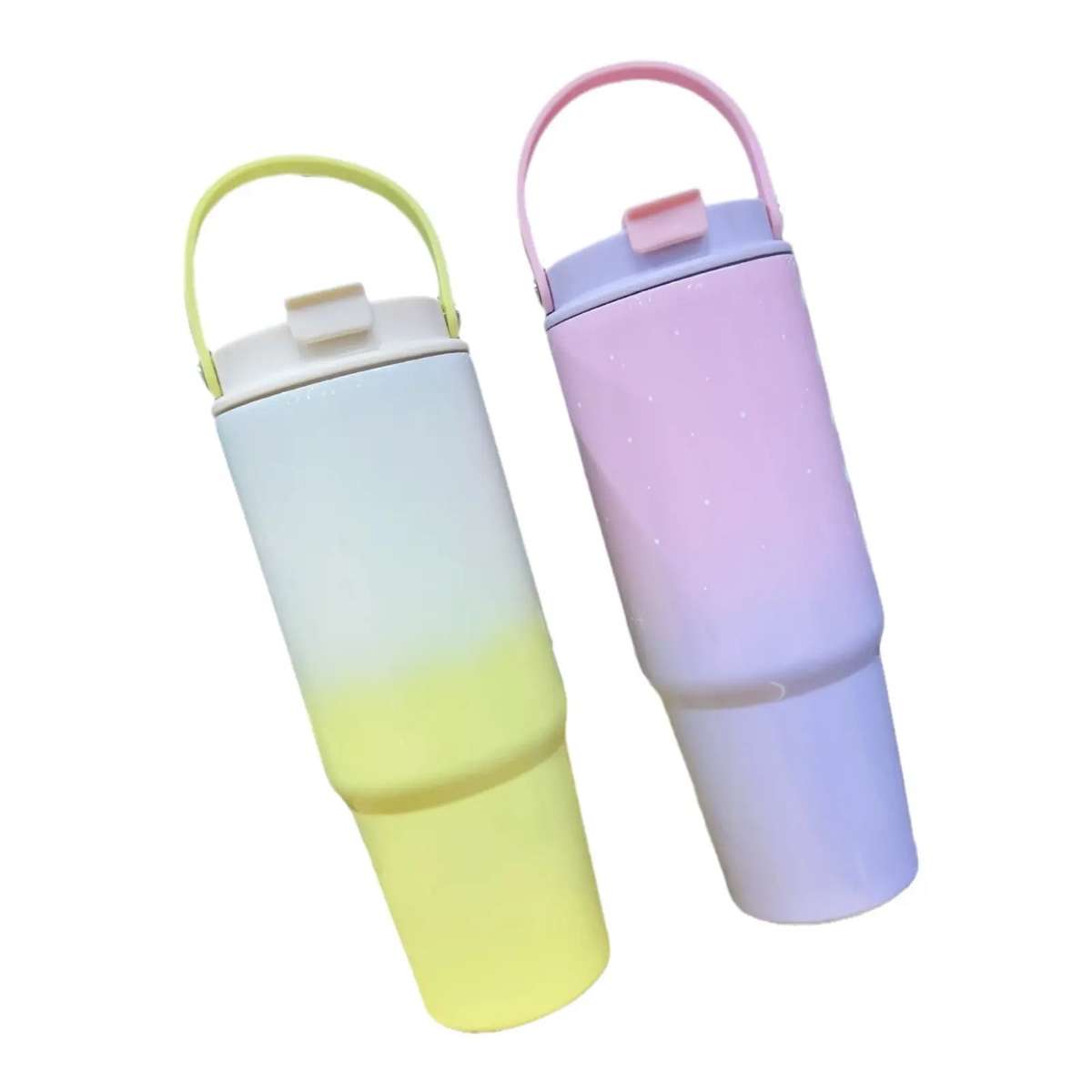 Color Flow 0.8L Double Wall Flask-Blue Yellow