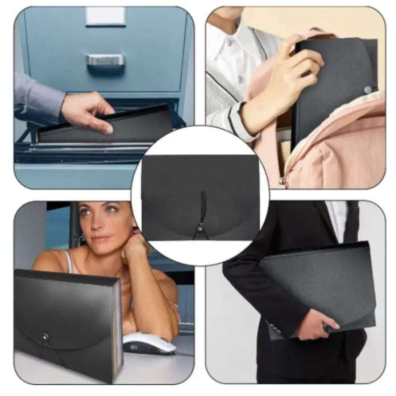 A4 Accordion Expandable Document Folder - 12 Color Coded Slots