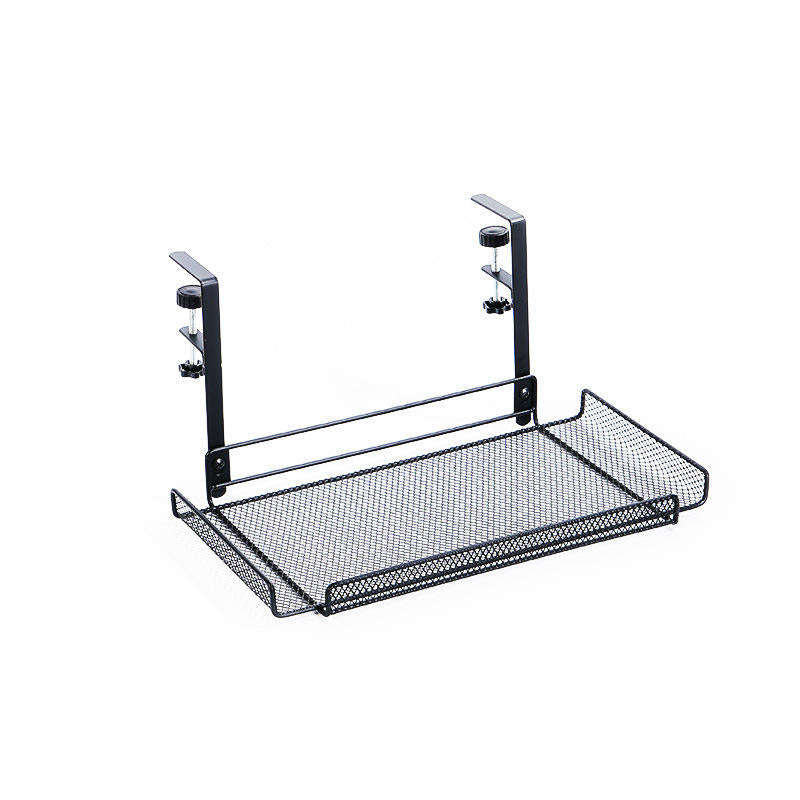 Clamp-on Under Desk Storage Basket - White