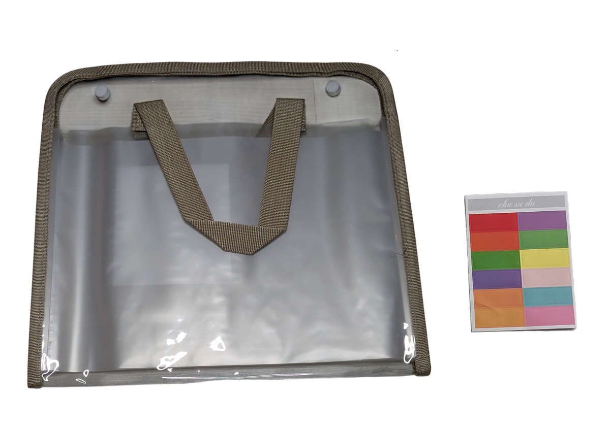 Transparent 13 Pocket A4 Carry Bag - Blue