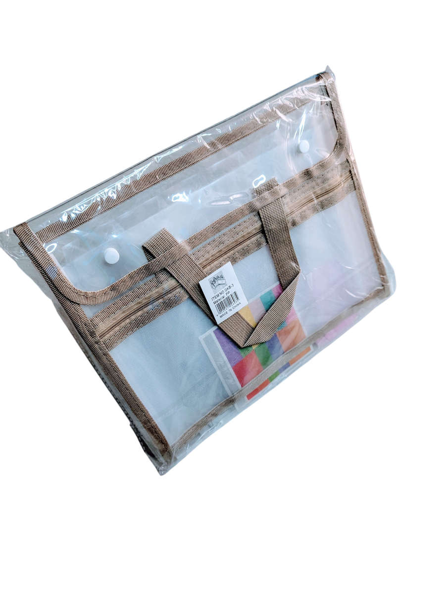 12 Pocket Transparent A4 File Organizer with Zip - Blue
