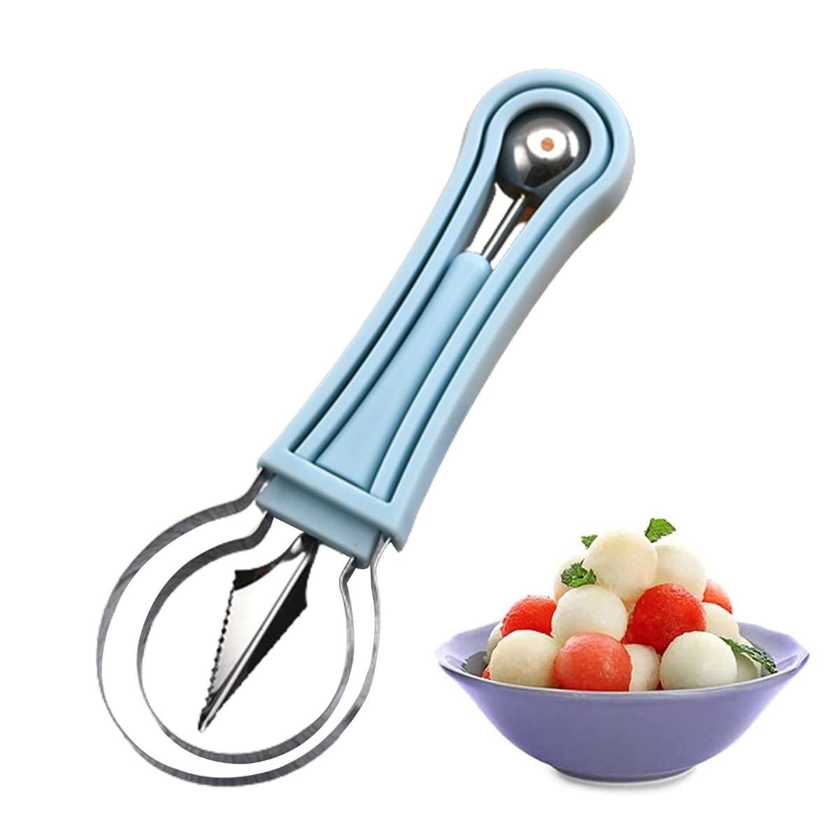 4 In 1 Stainless Steel Fruit Carving Tools Set-Green