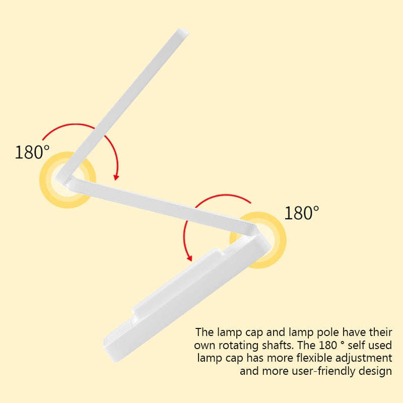 Rechargeable Foldable Table Lamp-White