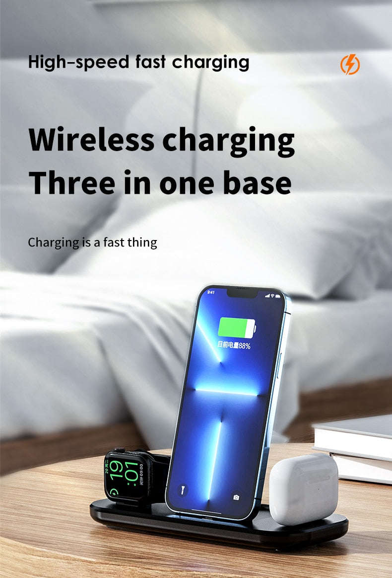 3 in 1 - 10W Charger Stand For IPhone-WHITE