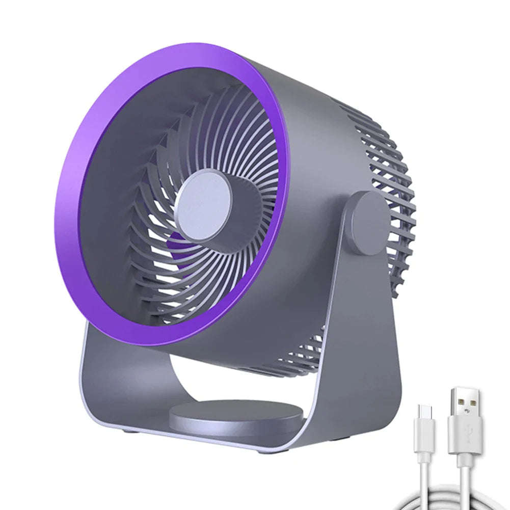 Rechargeable Portable Desktop Fan Ventilator/Grey