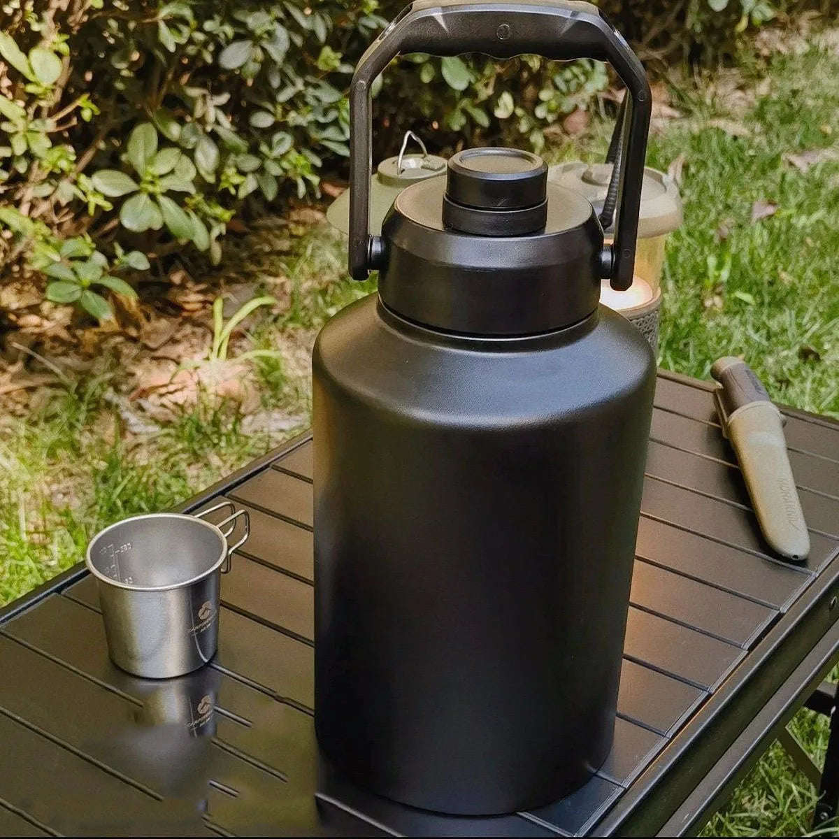 Multi-purpose Matte Finish Thermal Water Bottle -Black 2L