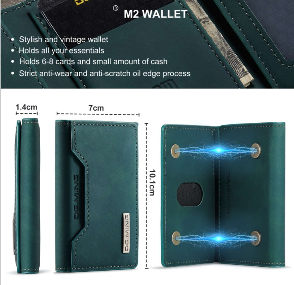 High End Magnetic Super Slim Wallet-Green