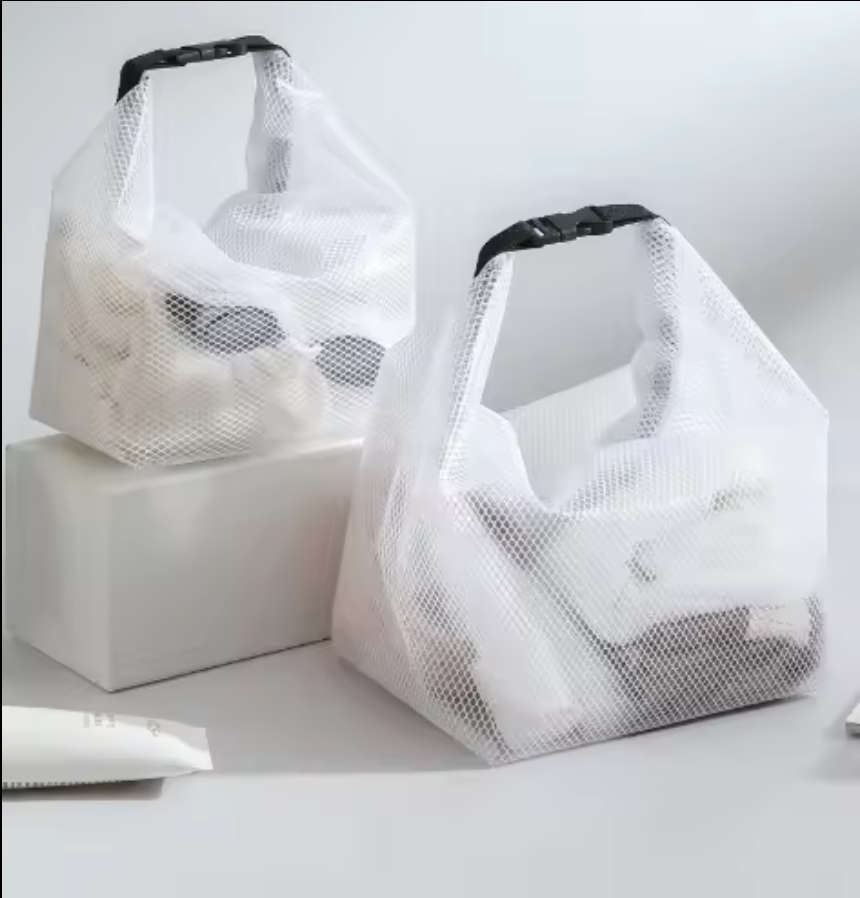 Snap Waterproof Swim Suit Storage Bag/White