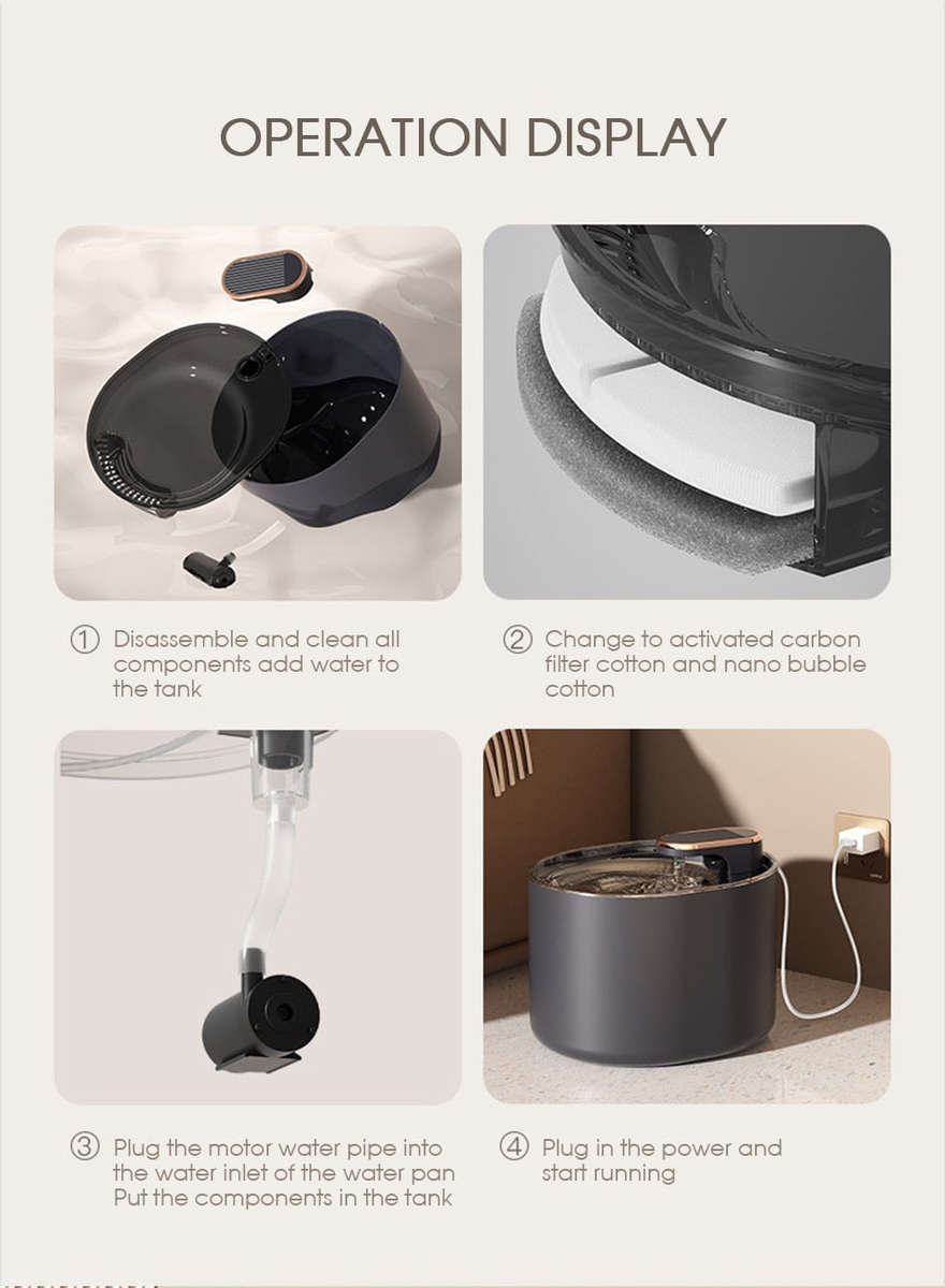 Automatic Pet Water Dispenser-WHITE
