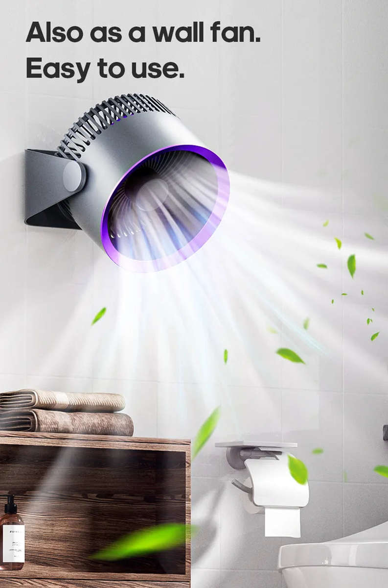 Rechargeable Portable Desktop Fan Ventilator/Grey
