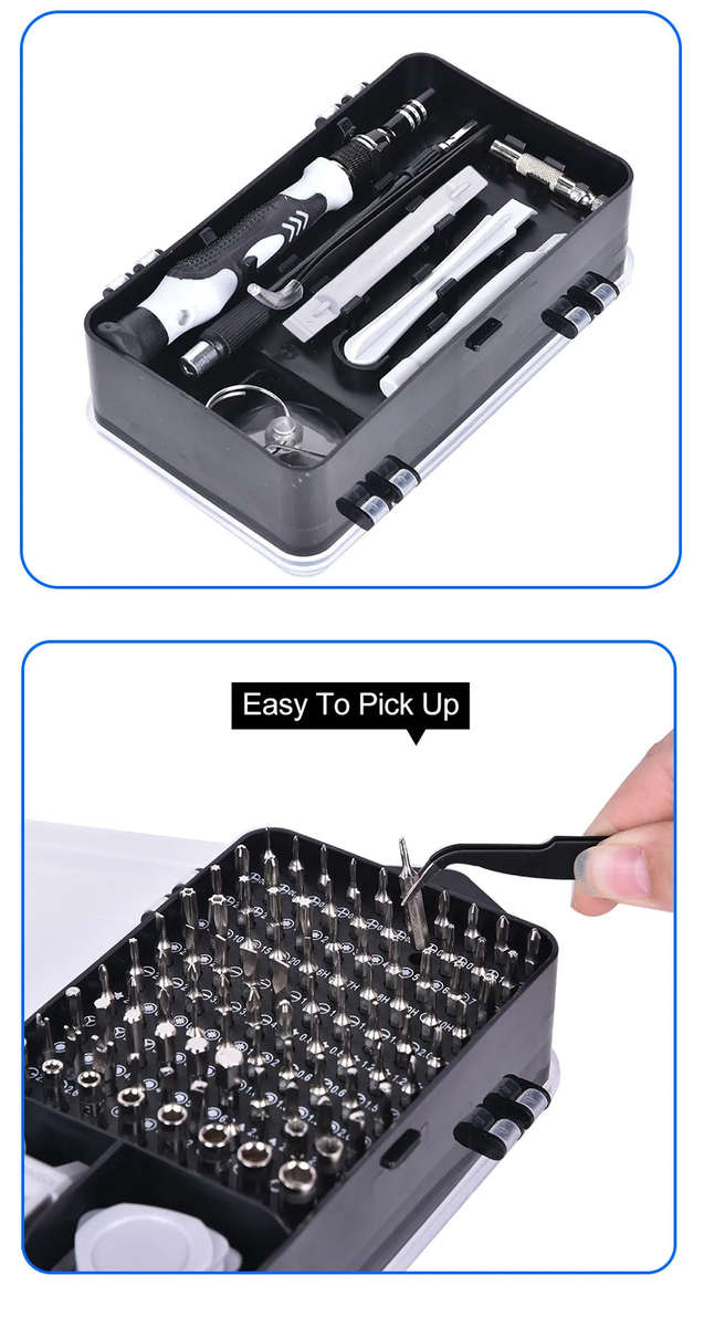 115 Multipurpose Magnetic Precision Screwdriver Bits & Mini Tool Kit