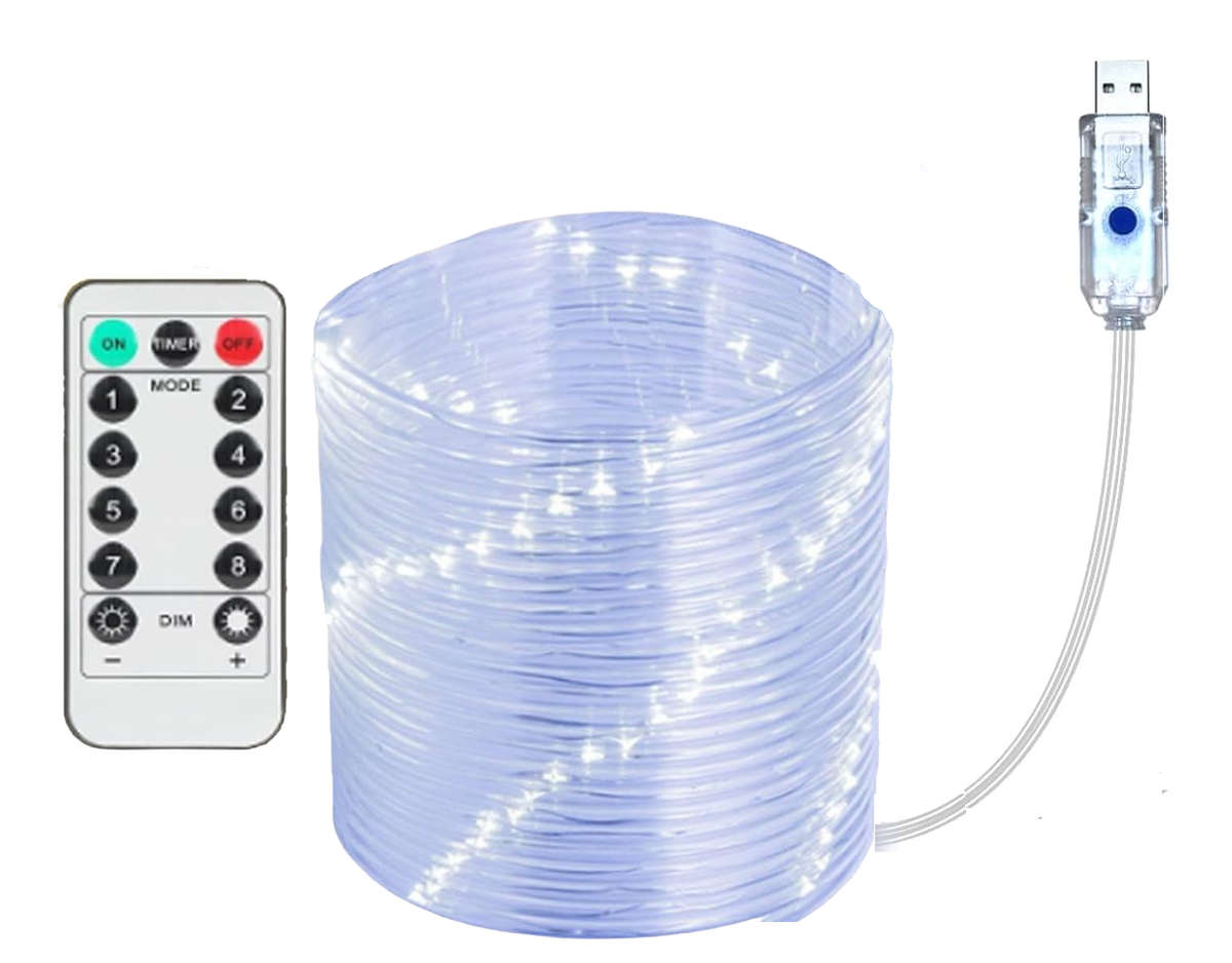 200 LED 8 Mode USB Tube Light/White