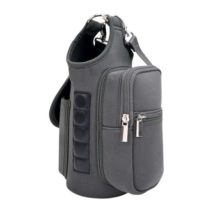 Magnetic Water Bottle Gym Sleeve - Black